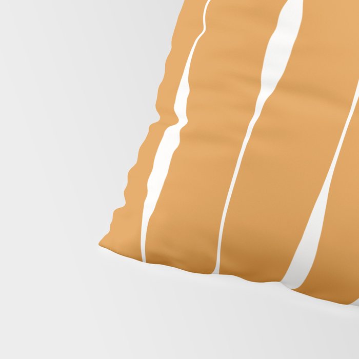 Ochre Threaded Stripes Painted Pattern Pillow Sham Gallery Image 4