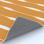 Ochre Threaded Stripes Painted Pattern Rug Gallery Image 4