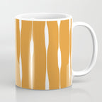 Ochre Threaded Stripes Painted Pattern Coffee Mug Gallery Image 1