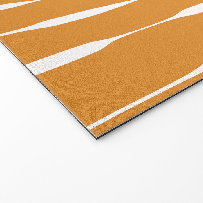 Ochre Threaded Stripes Painted Pattern Welcome Mat Gallery Image 2