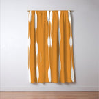 Ochre Threaded Stripes Painted Pattern Window Curtain Gallery Image 3