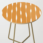Ochre Threaded Stripes Painted Pattern Side Table Gallery Image 2