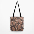 Coffee Leaves and Berries - Mocha Mousse Dark Tote Bag Gallery Image 2