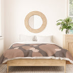 Coffee Leaves and Berries - Mocha Mousse Dark Duvet Cover Gallery Image 3