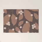 Coffee Leaves and Berries - Mocha Mousse Dark Welcome Mat Gallery Image 1