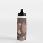 Coffee Leaves and Berries - Mocha Mousse Dark Water Bottle Gallery Image 3