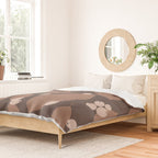 Coffee Leaves and Berries - Mocha Mousse Dark Duvet Cover Gallery Image 2