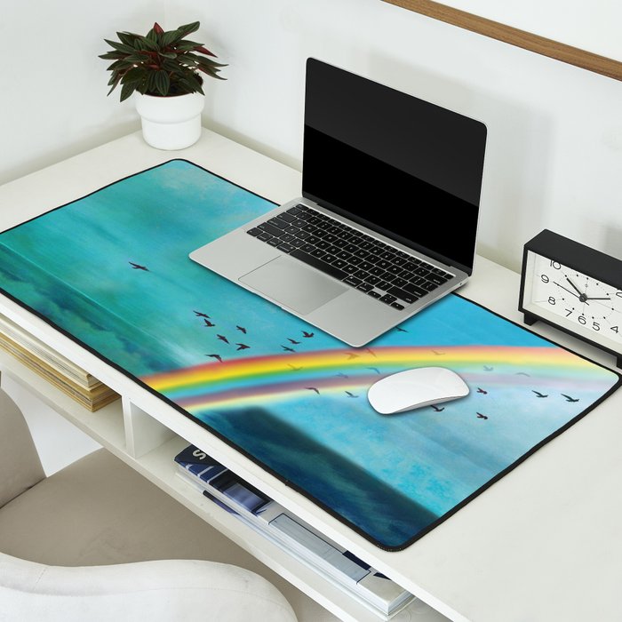 Rainbow Desk Mat Gallery Image 2