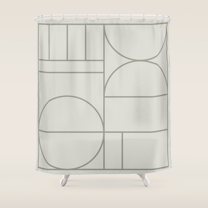 Deco Geometric 07A Shower Curtain Gallery Image 1