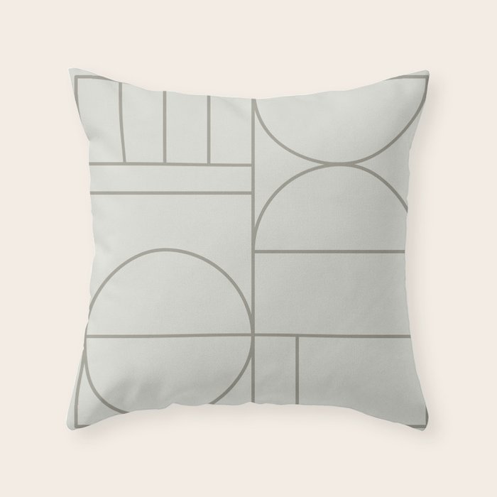 Deco Geometric 07A Throw Pillow Gallery Image 1