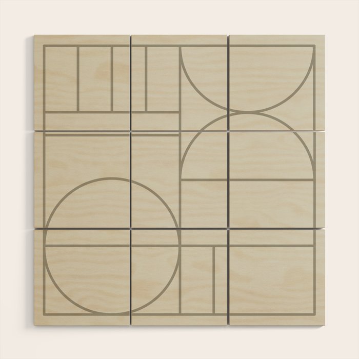 Deco Geometric 07A Wood Wall Art Gallery Image 1