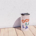 OOH LA LA! colorful french typography Travel Mug Gallery Image 4