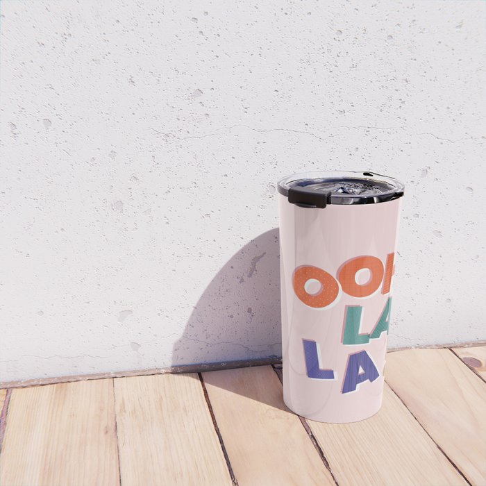 OOH LA LA! colorful french typography Travel Mug Gallery Image 4