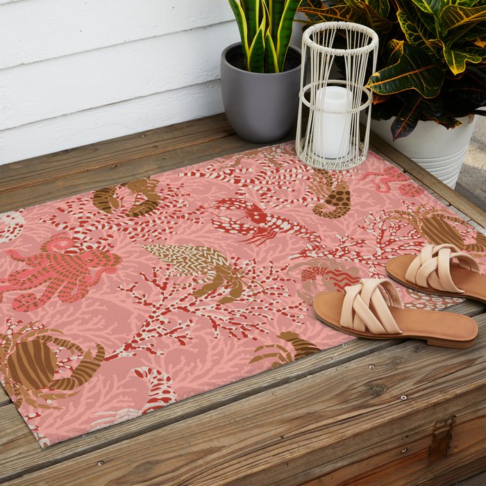 Vibrant coral reef Outdoor Rug Gallery Image 2
