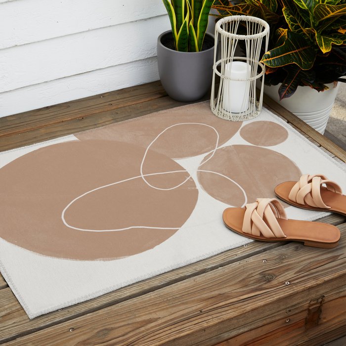 Abstract Circles  Outdoor Rug Gallery Image 2