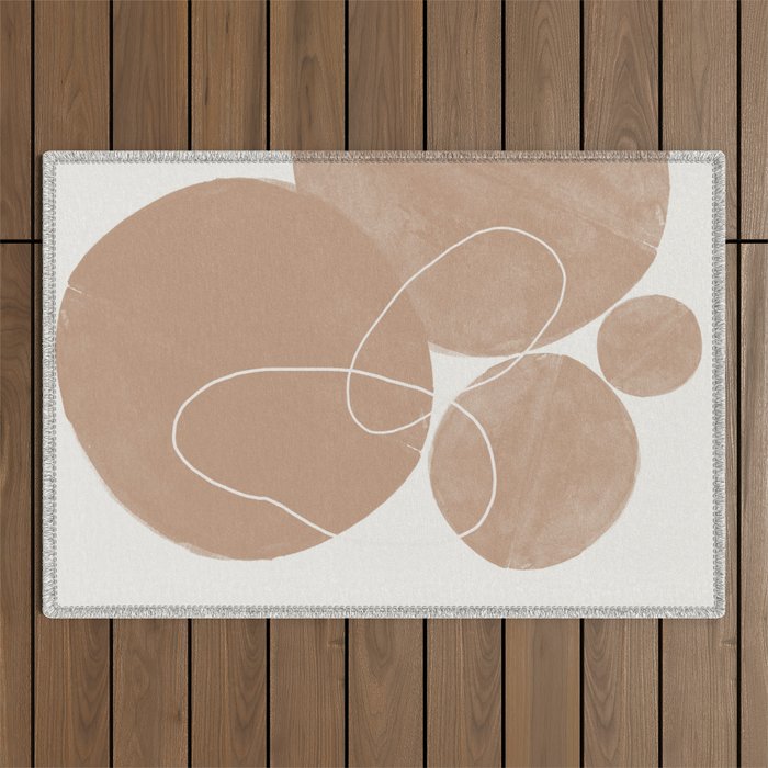 Abstract Circles  Outdoor Rug Gallery Image 1
