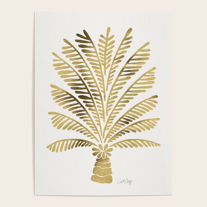 Palm Tree - Gold Palette Poster Gallery Image 1