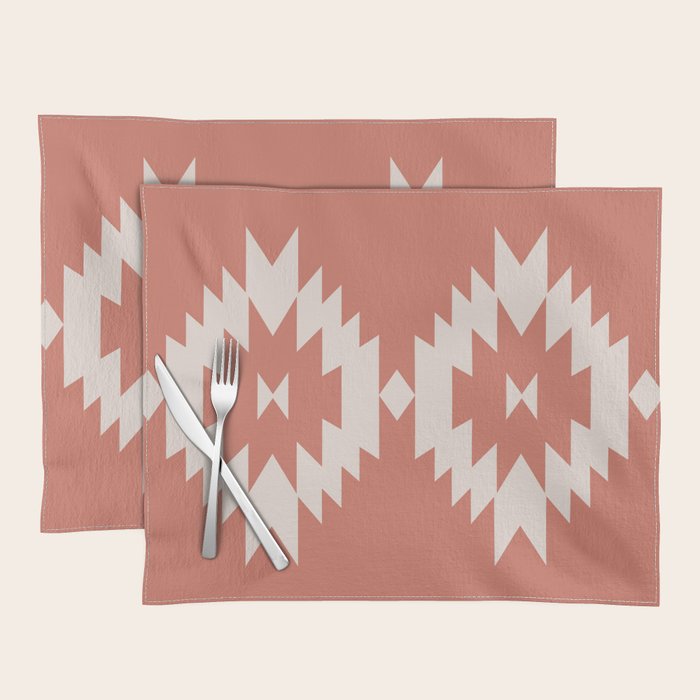 Southwestern Minimalism - Bright Coral Red Placemat Gallery Image 1