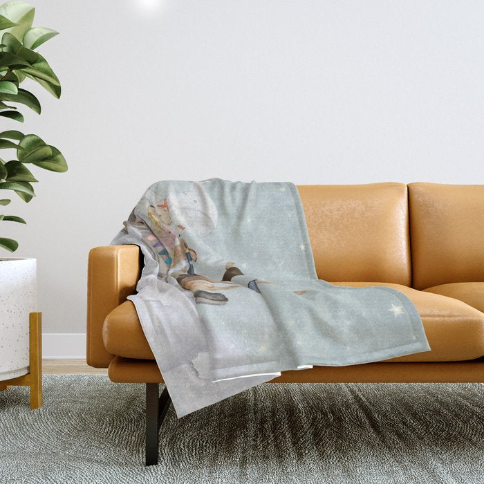 cloud sailers Throw Blanket Gallery Image 1