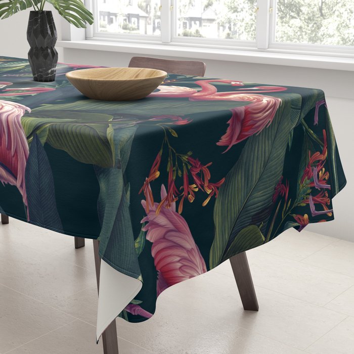 Tropical Flamingos Tablecloth Gallery Image 3