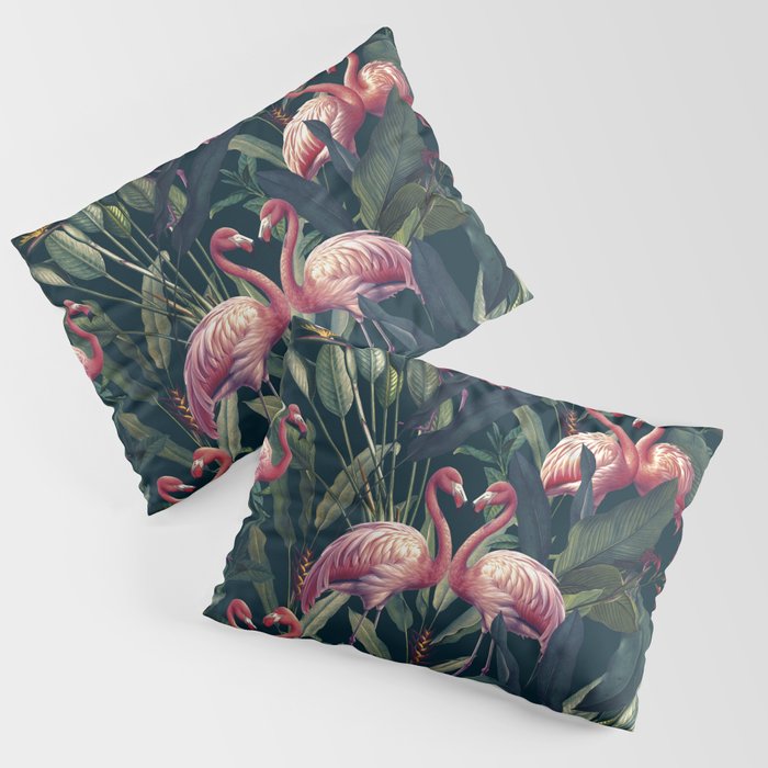 Tropical Flamingos Pillow Sham Gallery Image 1