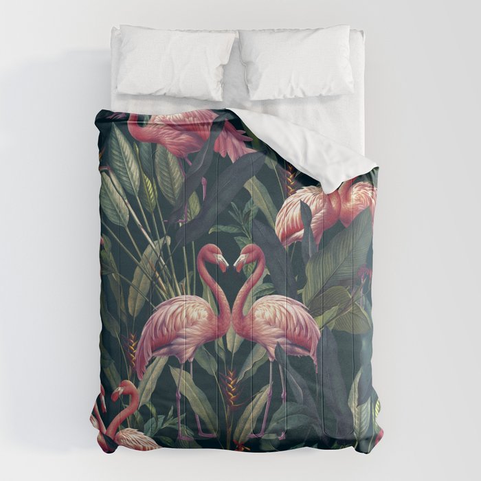 Tropical Flamingos Comforter Gallery Image 1