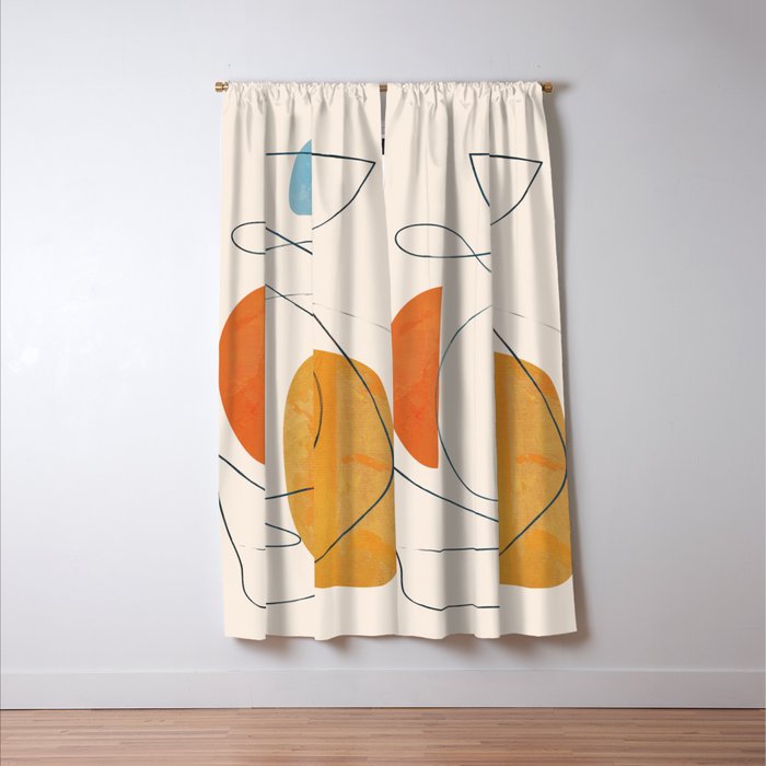 Abstract Line Art III Window Curtain Gallery Image 3