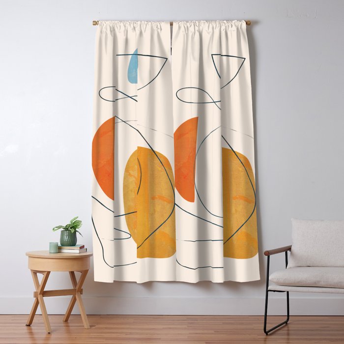 Abstract Line Art III Window Curtain Gallery Image 5