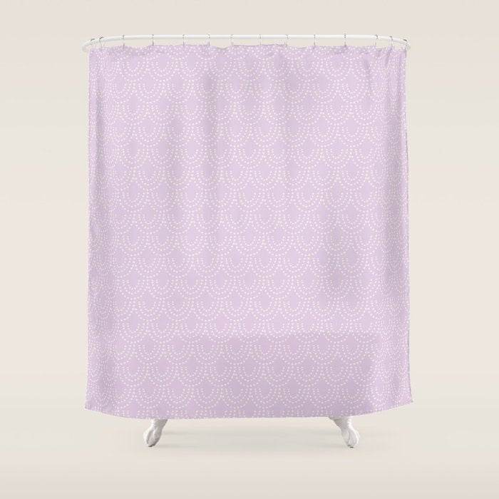 Dotted Scallop - Wisteria Shower Curtain Gallery Image 1