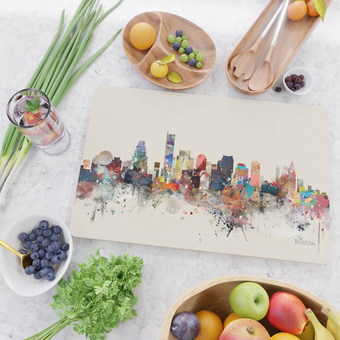 boston skyline Cutting Board Gallery Image 2