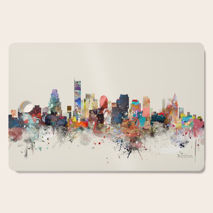 boston skyline Cutting Board Gallery Image 1
