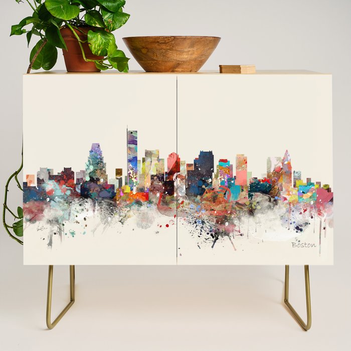 boston skyline Credenza Gallery Image 1