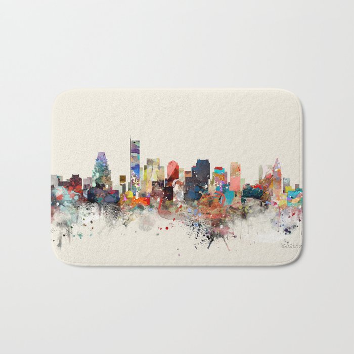 boston skyline Bath Mat Gallery Image 1