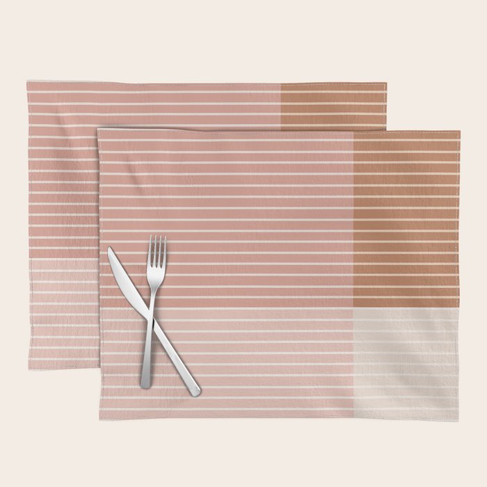 Color Block Line Abstract XVI Placemat Gallery Image 1