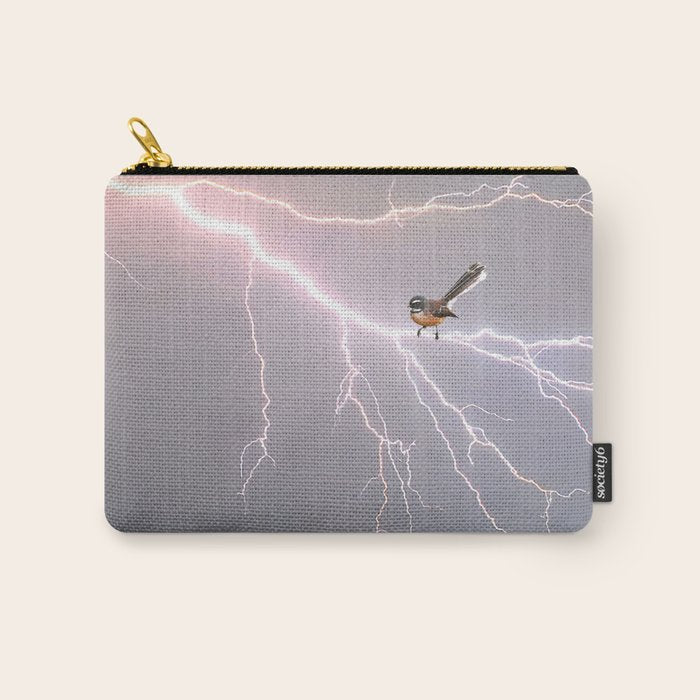 Bird on lightning bolt - Fantail Carry All Pouch Gallery Image 1