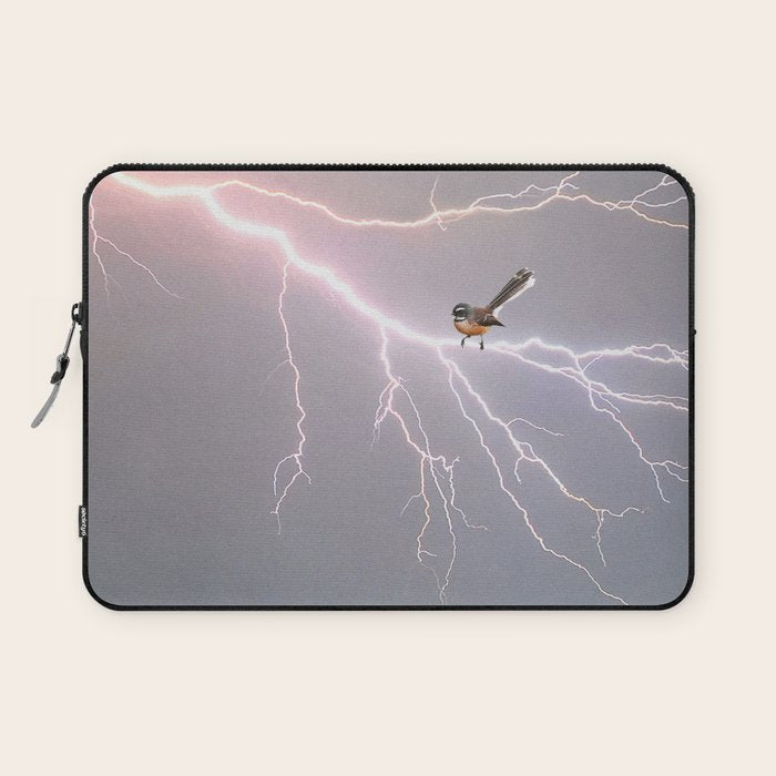Bird on lightning bolt - Fantail Laptop Sleeve Gallery Image 1