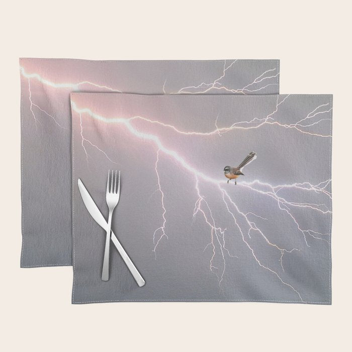 Bird on lightning bolt - Fantail Placemat Gallery Image 1