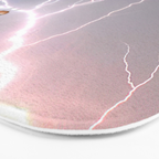 Bird on lightning bolt - Fantail Bath Mat Gallery Image 3