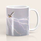 Bird on lightning bolt - Fantail Coffee Mug Gallery Image 1