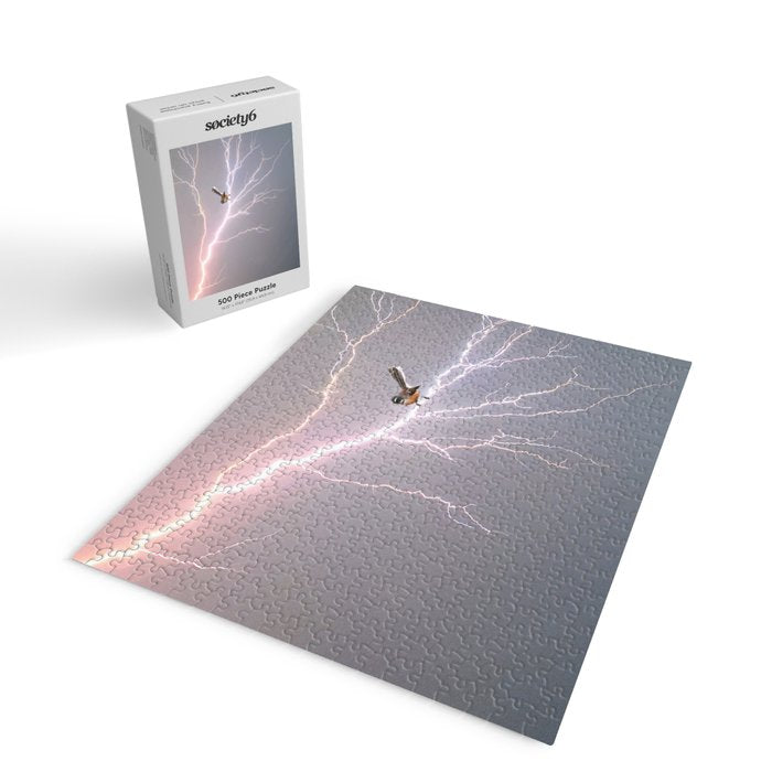 Bird on lightning bolt - Fantail Jigsaw Puzzle Gallery Image 2