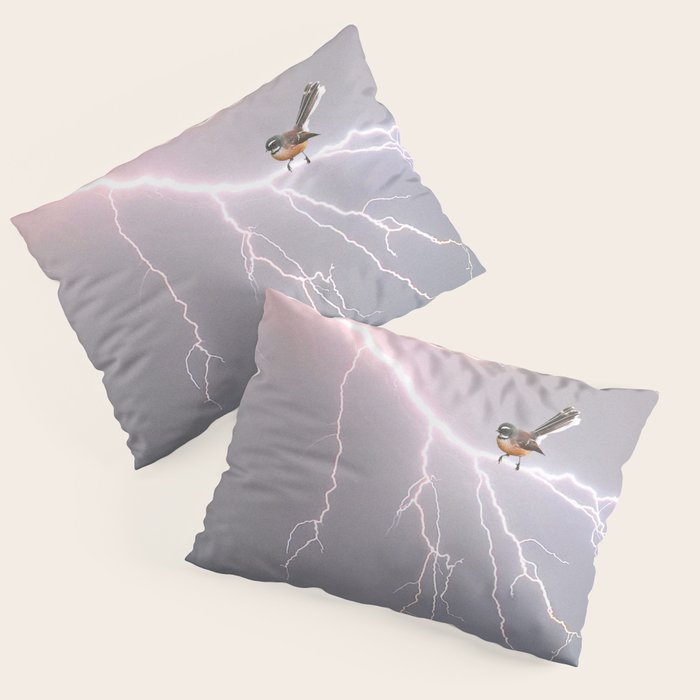 Bird on lightning bolt - Fantail Pillow Sham Gallery Image 3