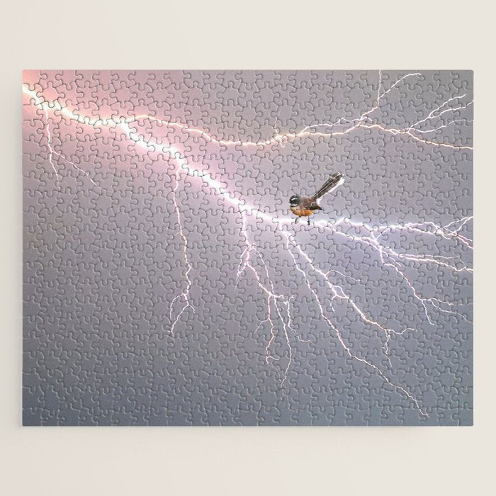 Bird on lightning bolt - Fantail Jigsaw Puzzle Gallery Image 1