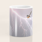 Bird on lightning bolt - Fantail Coffee Mug Gallery Image 4