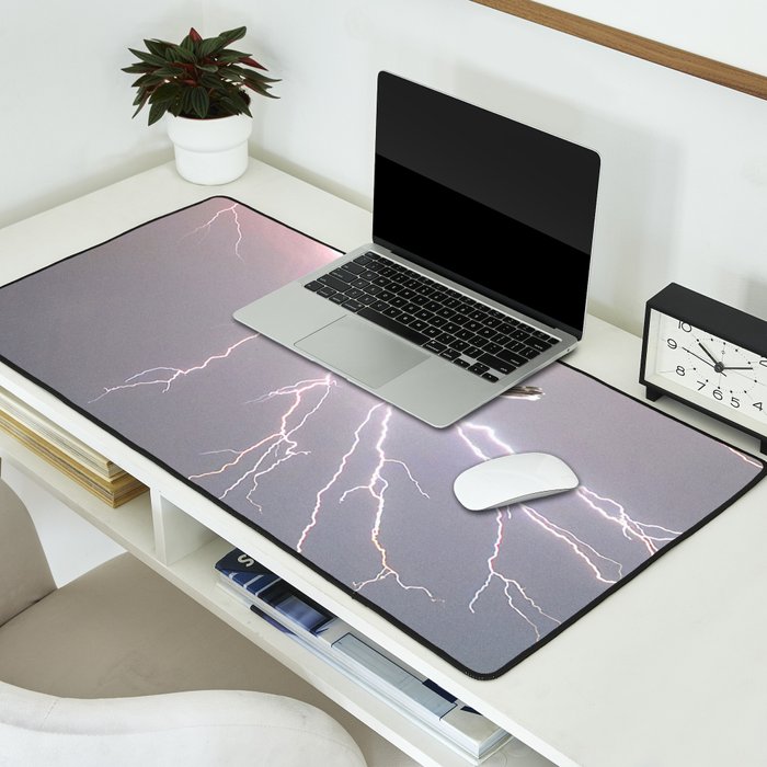 Bird on lightning bolt - Fantail Desk Mat Gallery Image 2
