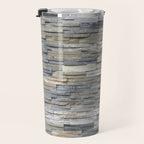 Gray Slate Stone Brick Texture Faux Wall Travel Mug Gallery Image 3