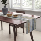 Gray Slate Stone Brick Texture Faux Wall Table Runner Gallery Image 2