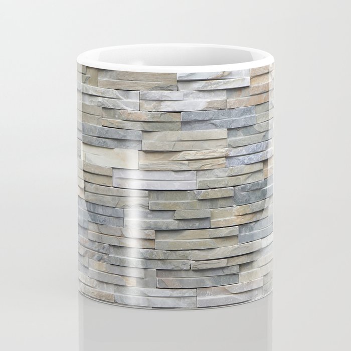 Gray Slate Stone Brick Texture Faux Wall Coffee Mug Gallery Image 4