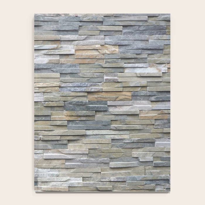 Gray Slate Stone Brick Texture Faux Wall Notebook Gallery Image 4