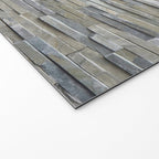 Gray Slate Stone Brick Texture Faux Wall Welcome Mat Gallery Image 2