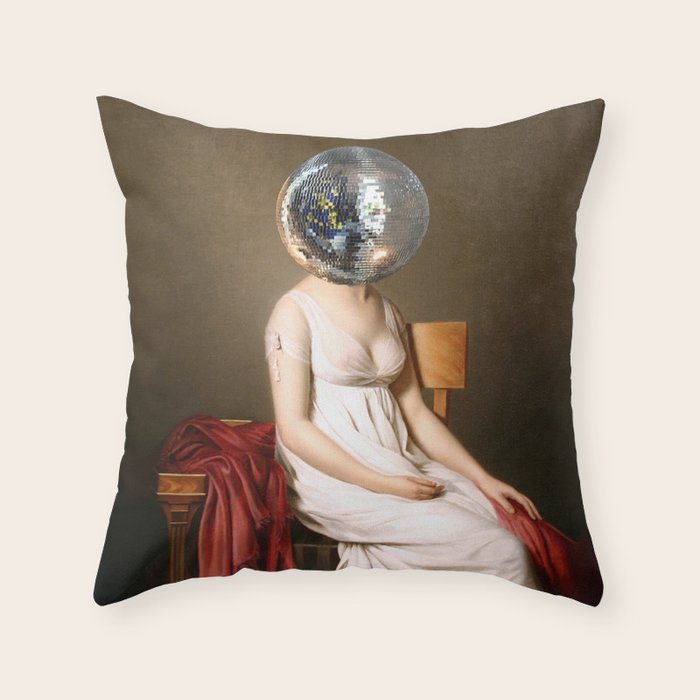 Discohead Throw Pillow Gallery Image 1